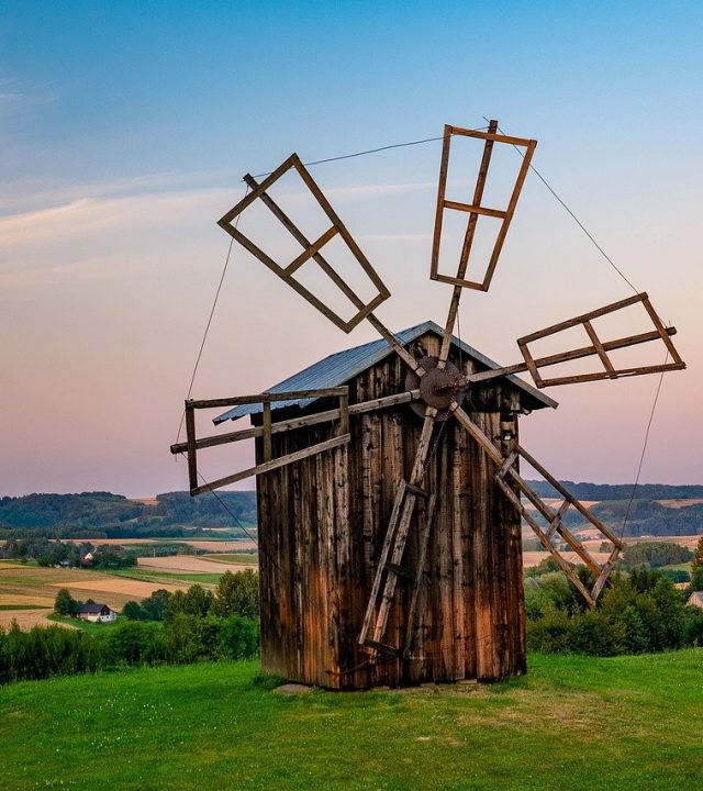 windmill, rural, old windmill